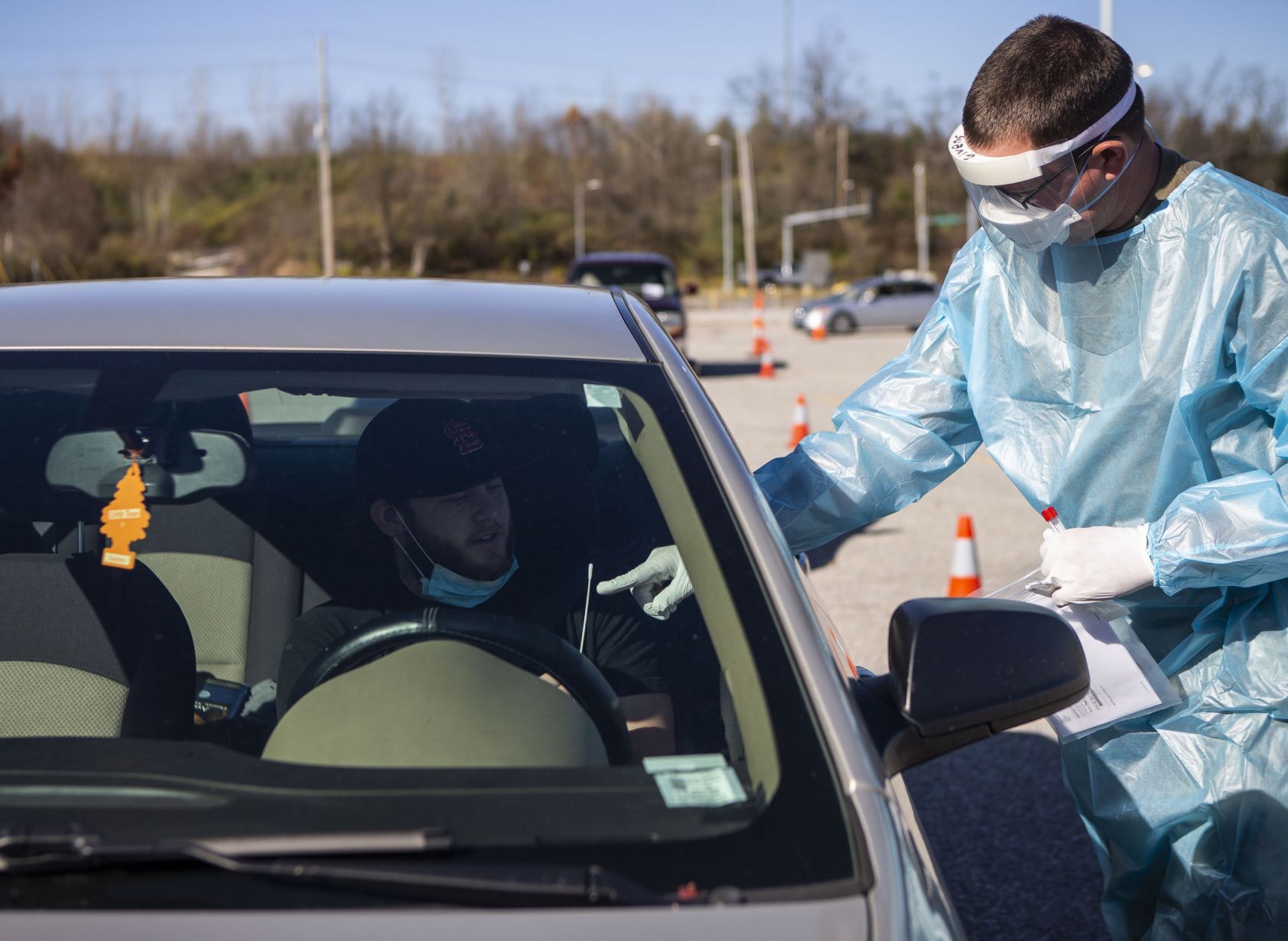 National Guard administers COVID-19 tests in St. Charles